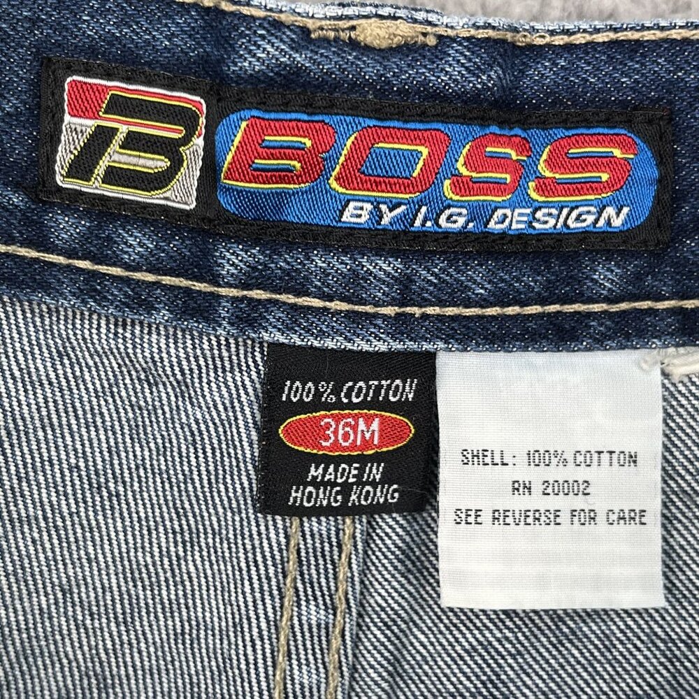 Boss Jeans Mens 36 Blue Carpenter Baggy Relaxed Fit Vintage 90s Streetwear Denim - Picture 3 of 5